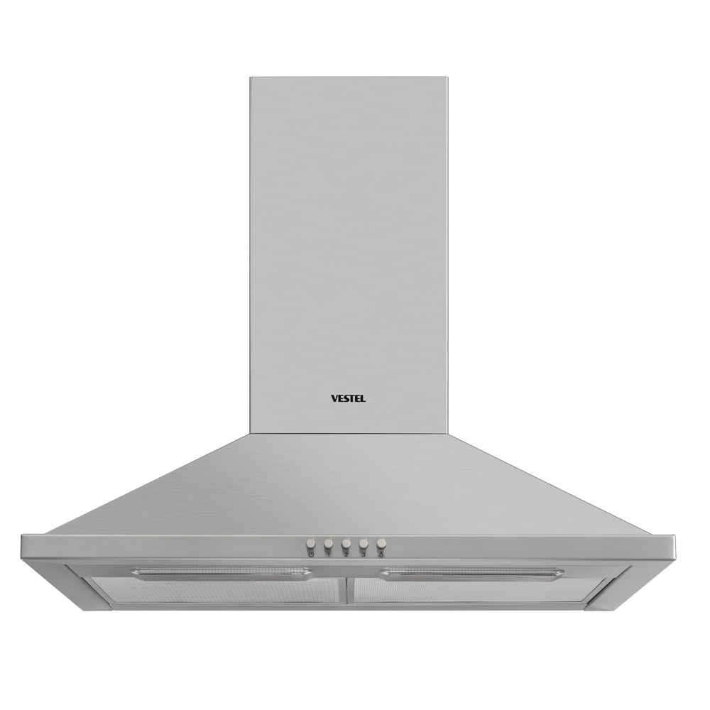 Vestel Piramit Gümüş Ankastre Set Davlumbaz