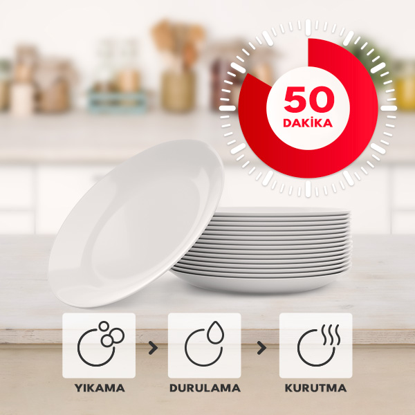 Süper 50 dk Programı Vestel Bulaşık Makinesi, Süper 50 dk Programı