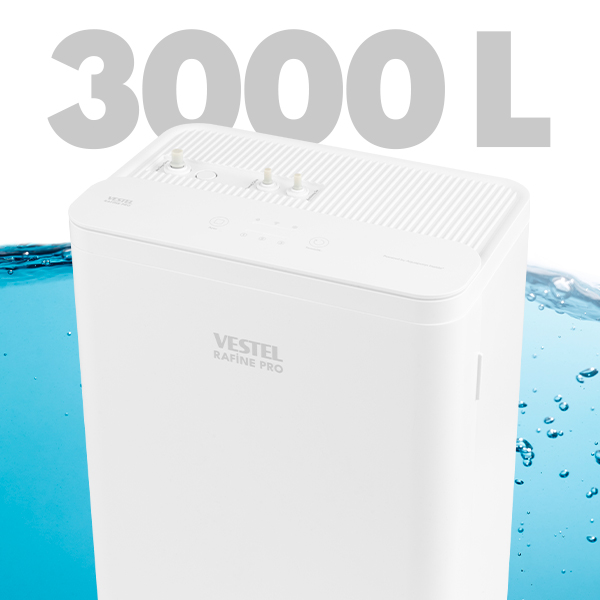 Günlük 3.000 L Su Arıtma Kapasitesi Vestel Rafine Pro Su Arıtma Cihazı Günlük 3.000 L Su Arıtma Kapasitesi