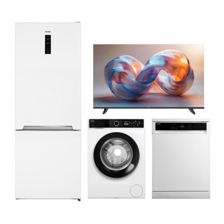 Vestel 4'lü Prestij Kombi Beyaz Eşya Seti