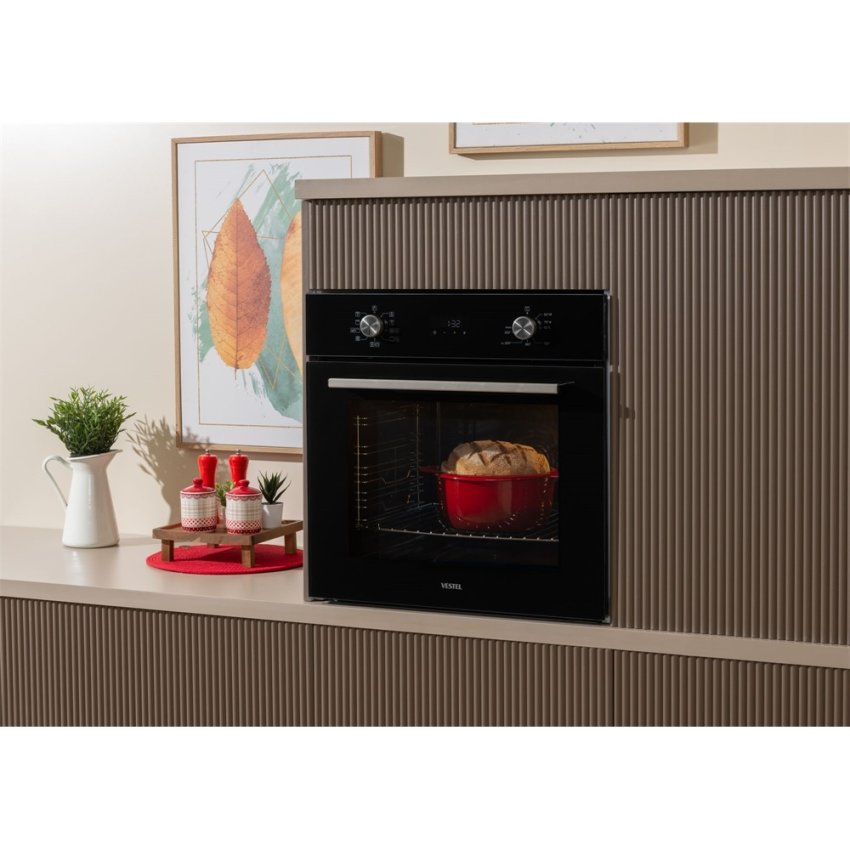 Vestel AF-6841 S 70 Lt Siyah Ankastre Fırın