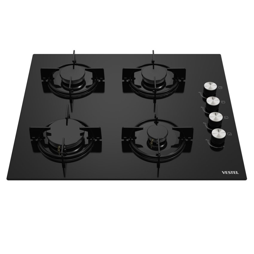 Vestel AO-61041 S DG 60 Cm Siyah Ankastre Ocak Üst Görünüm
