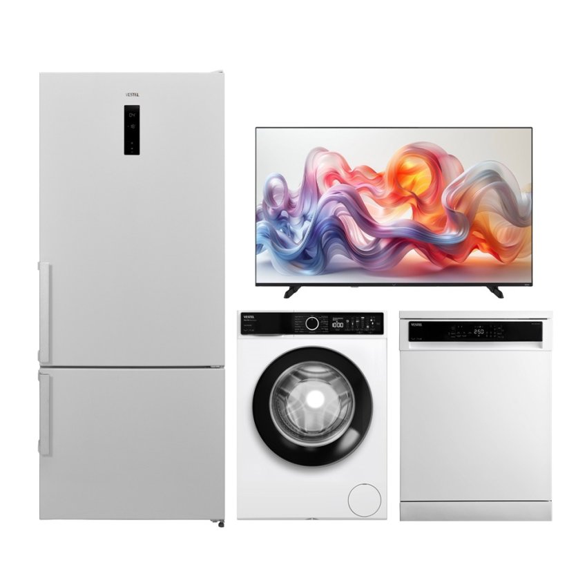 Vestel 4'lü Elite Kombi Beyaz Eşya Seti