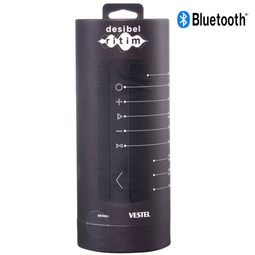 Vestel Desibel H500 Siyah Bluetooth Hoparlör Kutu Ön