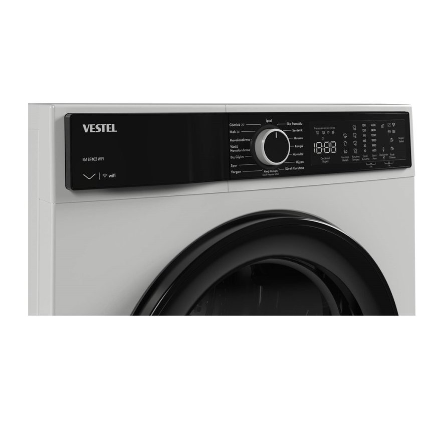 Vestel KM 87402 8 Kg Kurutma Makinesi Menü Görünümü