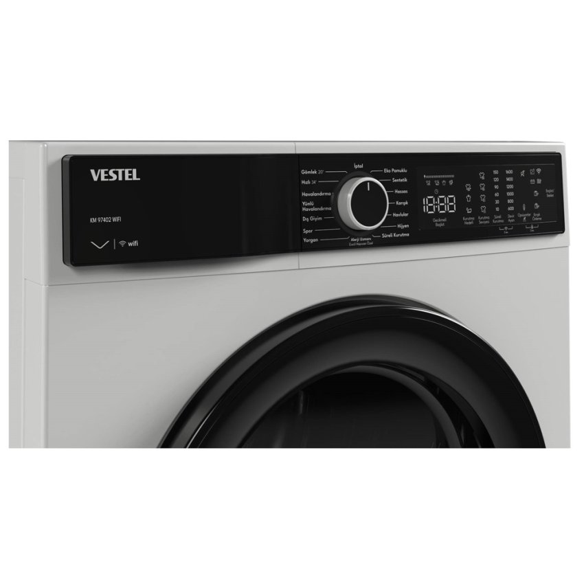 Vestel KM 97402 9 Kg Kurutma Makinesi Menü Görünümü