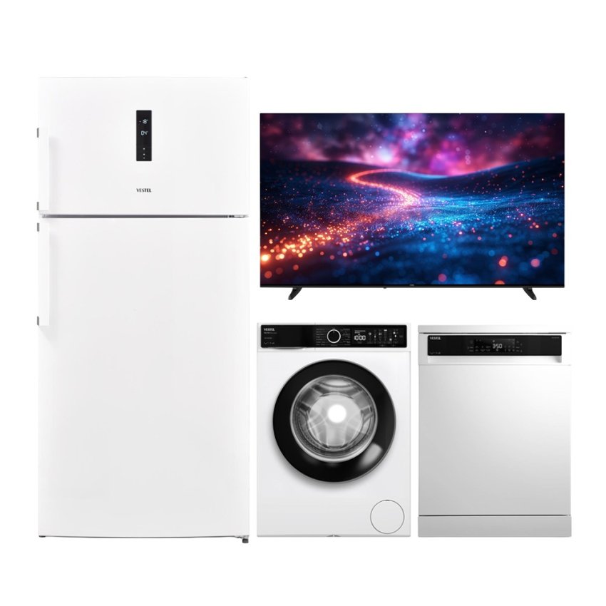 Vestel 4'lü Premium Beyaz Eşya Seti