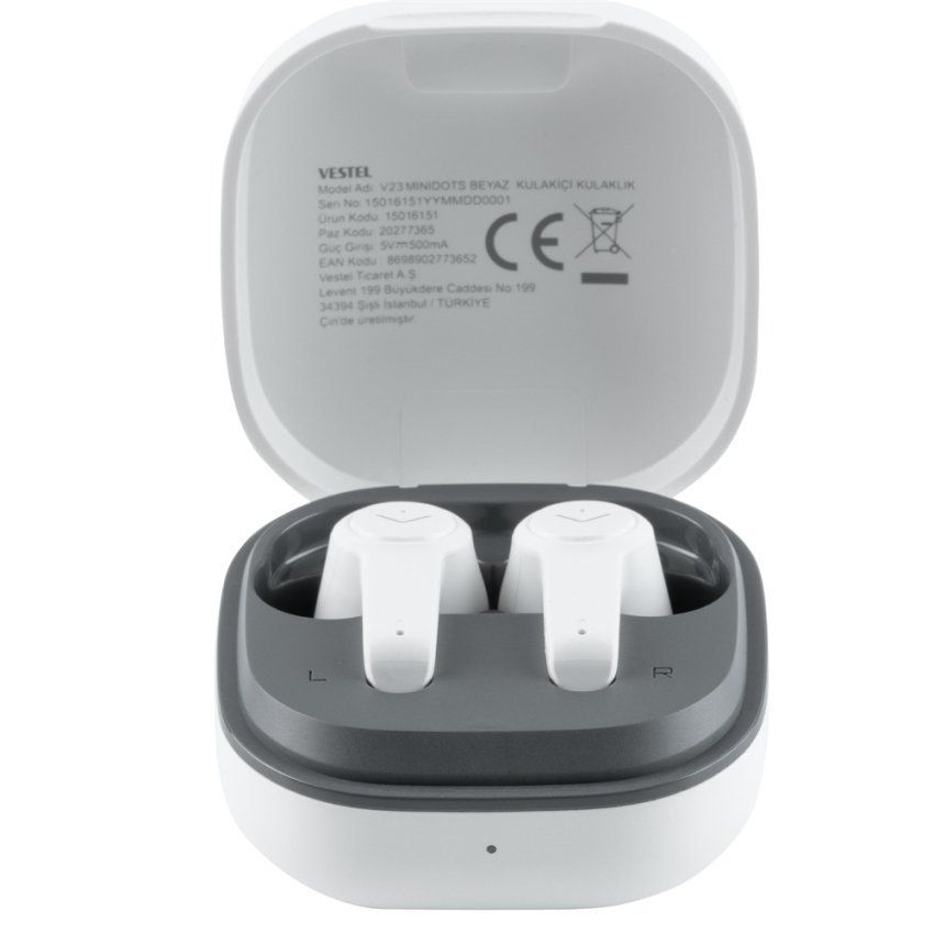 Vestel V23 Minidots Beyaz Kulakiçi Bluetooth Kulaklık