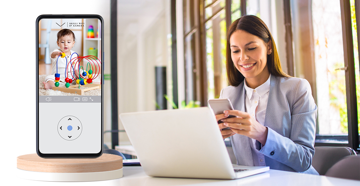 Vestel Akıllı Wi-Fi IP Kamera SC301 Çift Yönlü Görüşme Özelliği Vestel Akıllı Wi-Fi IP Kamera SC301 Çift Yönlü Görüşme Özelliği