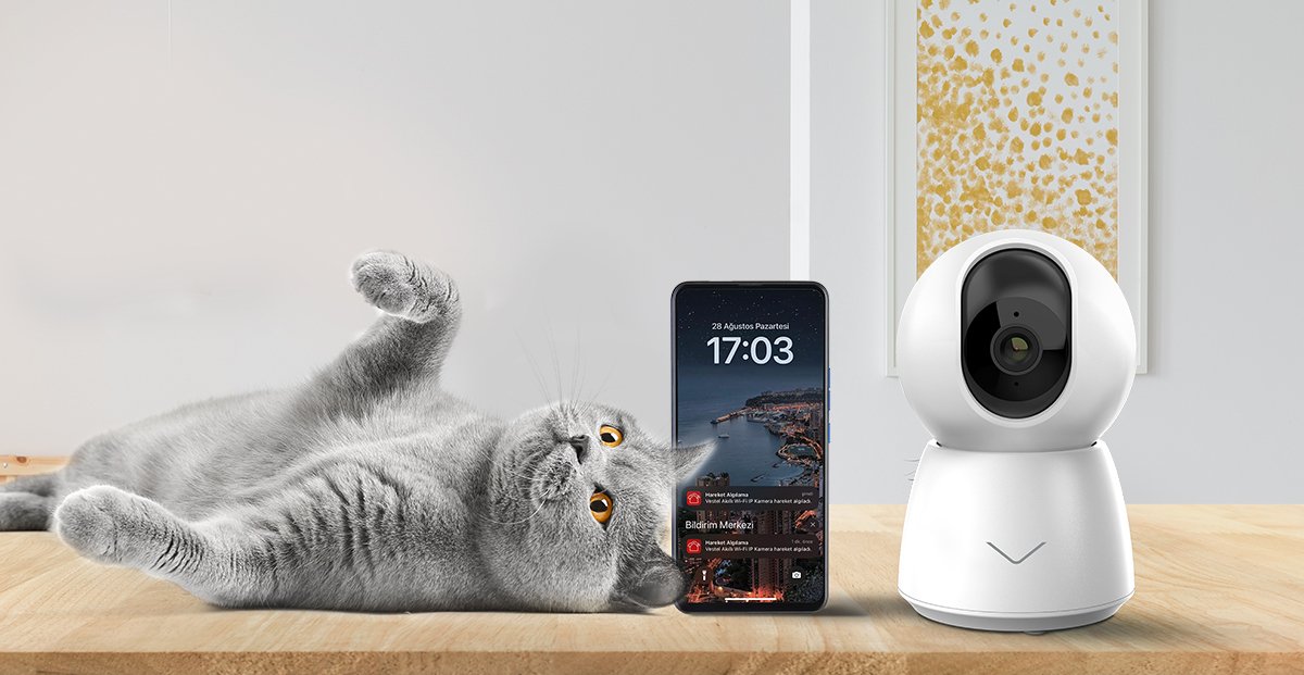 Vestel Akıllı Wi-Fi IP Kamera SC301 Hareket Takip Sensörü Vestel Akıllı Wi-Fi IP Kamera SC301 Hareket Takip Sensörü