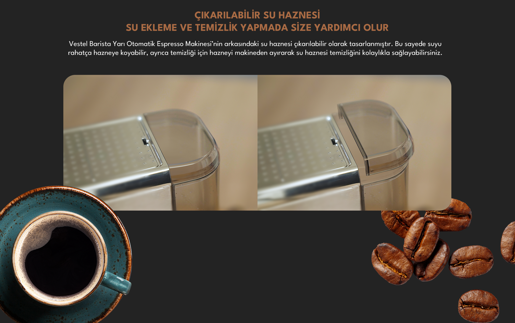 Vestel Barista Yarı Otomatik Espresso Makinesi &Ouml;zellik 6