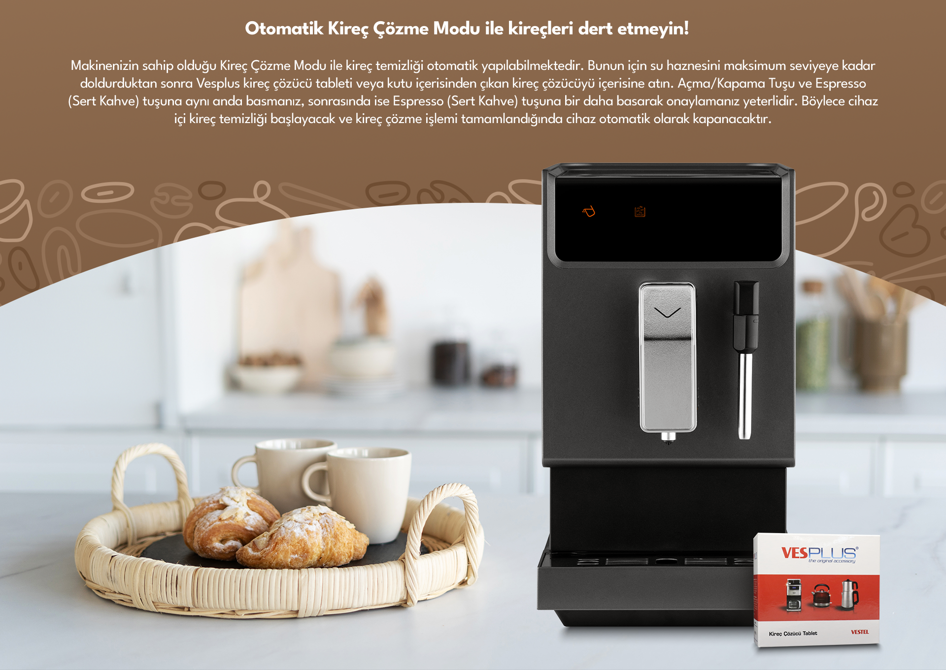 Vestel EM9114 Tam Otomatik Espresso Makinesi &Ouml;zellik 4