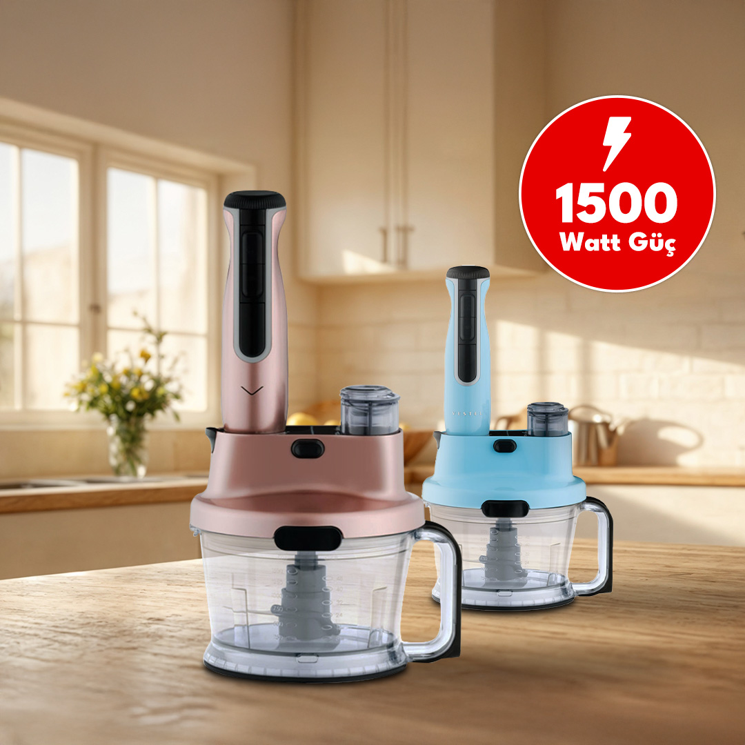 Vestel Nano Cut B Multi Blender Seti 1500 Watt Motor Gücü Vestel Nano Cut B Multi Blender Seti 1500 Watt Motor Gücü