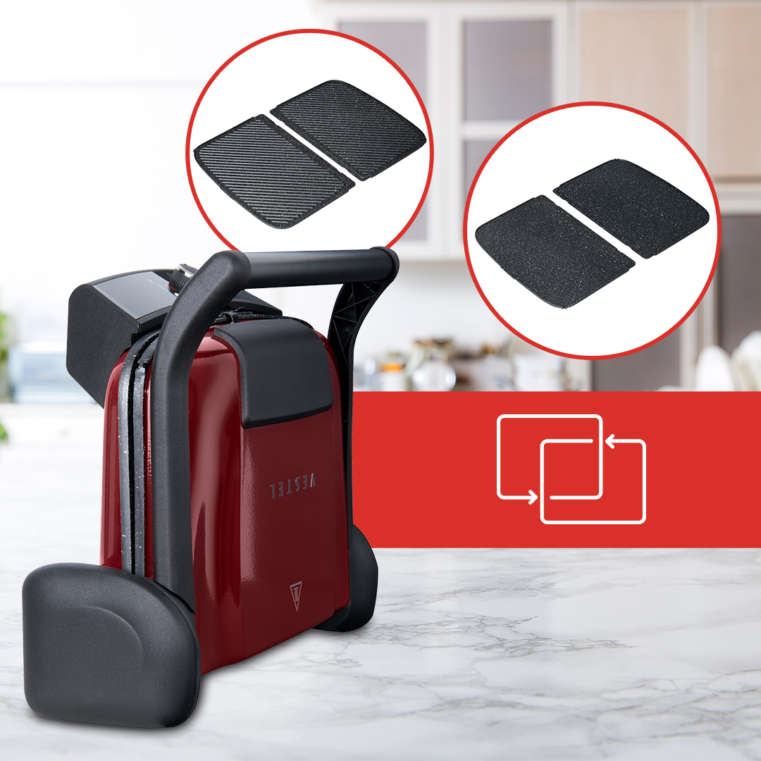 Vestel Retro T7000 Tost Makinesi Çift Yönlü Kullanılabilien Döküm Izgaralar Vestel Retro T7000 Tost Makinesi Çift Yönlü Kullanılabilien Döküm Izgaralar