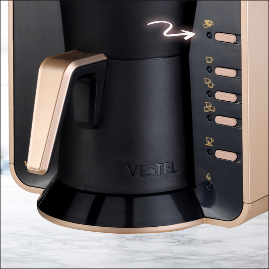 Vestel Türk Kahvesi Makinesi Fincan Boyutu Seçimi Vestel Türk Kahvesi Makinesi Fincan Boyutu Seçimi