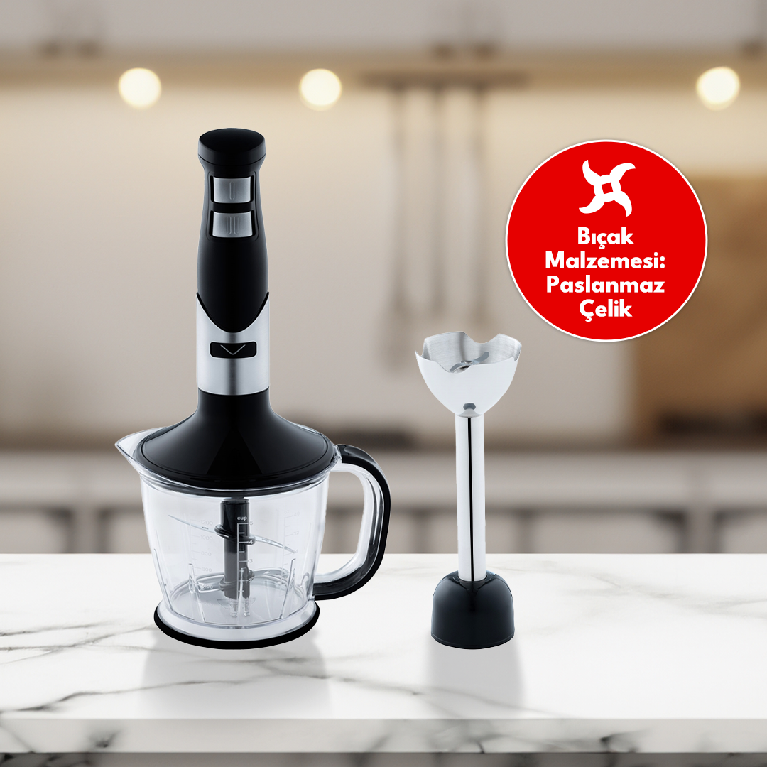 Vestel Ziyafet 8500 El Blender Seti Pazlanmaz &Ccedil;elik Malzeme